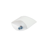 Dárková krabička čočka, pukačka 50x90x30 mm, bílá perleť