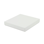 Dárková krabička dno a víko 130x130x20 mm, bílo/bílá