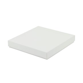 Dárková krabička dno a víko 130x130x20 mm, bílo/bílá