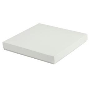 Dárková krabička dno a víko 150x150x20 mm, bílo/bílá