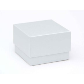 Dárková krabička dno a víko 40x40x25 mm, stříbrná perleť
