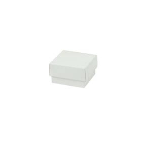 Dárková krabička dno a víko 50x50x30 mm, bílo/bílá
