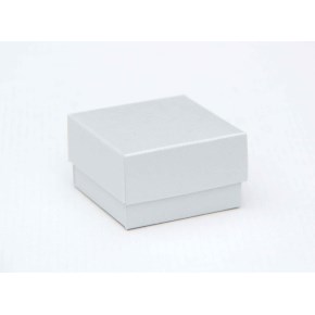 Dárková krabička dno a víko 50x50x30 mm, stříbrná perleť