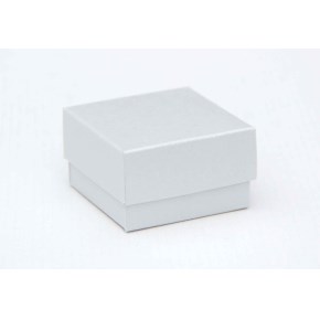 Dárková krabička dno a víko 70x70x35 mm, stříbrná perleť