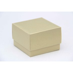 Dárková krabička dno a víko 70x70x35 mm, zlatá perleť