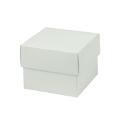 Dárková krabička dno a víko 70x70x60 mm, bílo/bílá