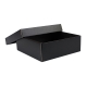 Dárková krabička KOMPLET 200x200x70/35, černo šedá matná