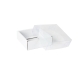 Dárková krabička s průhledným víkem 100x100x35/35 mm, bílá mírný lesk