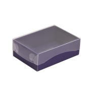 Dárková krabička s průhledným víkem 150x100x50/35 mm, fialová