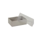 Dárková krabička s průhledným víkem 150x100x50/35 mm, šedá matná