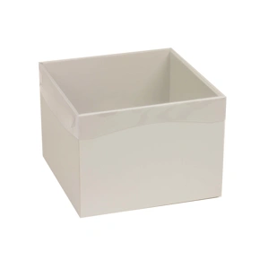 Dárková krabička s průhledným víkem 200x200x150/35 mm, šedá