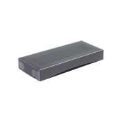 Dárková krabička s průhledným víkem na pralinky 160x40x25 mm, černá