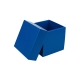 Dárková krabička s víkem 100x100x100/35 mm, modrá matná