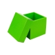 Dárková krabička s víkem 100x100x100/35 mm, zelená matná