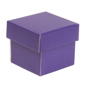 Dárková krabička s víkem 100x100x100/40 mm, fialová