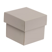 Dárková krabička s víkem 100x100x100/40 mm, šedá