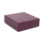 Dárková krabička s víkem 100x100x35 mm, vínová matná Dárková krabička s víkem 100x100x35 mm, vínová matná