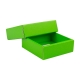 Dárková krabička s víkem 100x100x35 mm, zelená matná