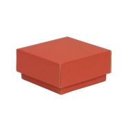 Dárková krabička s víkem 100x100x50/40 mm, korálová