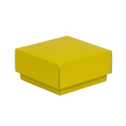 Dárková krabička s víkem 100x100x50/40 mm, žlutá