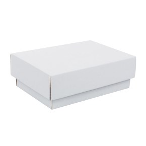 Dárková krabička s víkem 150x100x50/35 mm, bílá mírný lesk