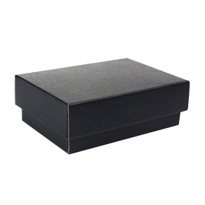 Dárková krabička s víkem 150x100x50/35 mm, černo šedá matná