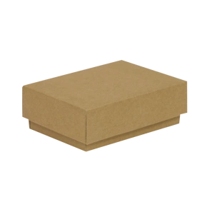 Dárková krabička s víkem 150x100x50/40 mm, hnědá - kraftová