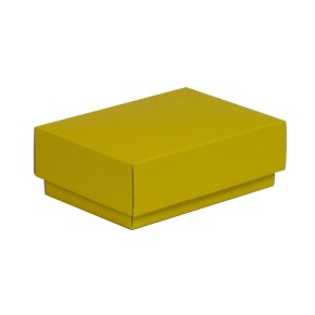 Dárková krabička s víkem 150x100x50/40 mm, žlutá
