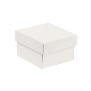 Dárková krabička s víkem 150x150x100/40 mm, bílá
