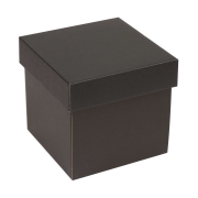 Dárková krabička s víkem 150x150x150/40 mm, černá