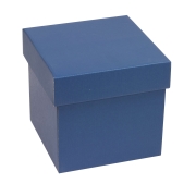 Dárková krabička s víkem 150x150x150/40 mm, modrá