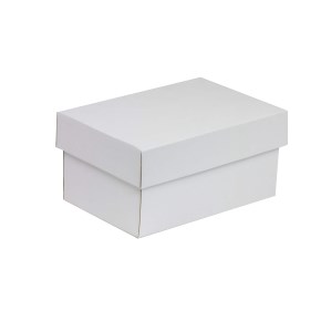 Dárková krabička s víkem 200x125x100/40 mm, bílá