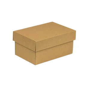 Dárková krabička s víkem 200x125x100/40 mm, hnědá - kraftová