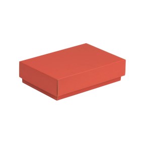 Dárková krabička s víkem 200x125x50/40 mm, korálová