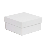Dárková krabička s víkem 200x200x100/40 mm, bílá