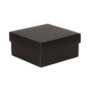 Dárková krabička s víkem 200x200x100/40 mm, černá Dárková krabička s víkem 200x200x100/40 mm, černá