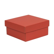 Dárková krabička s víkem 200x200x100/40 mm, korálová