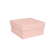 Dárková krabička s víkem 200x200x100 mm, růžová