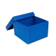 Dárková krabička s víkem 200x200x140/35 mm, modrá matná