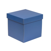 Dárková krabička s víkem 200x200x200/40 mm, modrá