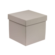 Dárková krabička s víkem 200x200x200/40 mm, šedá