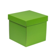 Dárková krabička s víkem 200x200x200/40 mm, zelená