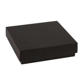 Dárková krabička s víkem 200x200x50 mm, černá
