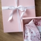 Dárková krabička s víkem 200x200x50 mm, růžová