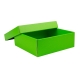 Dárková krabička s víkem 200x200x70/35 mm, zelená matná
