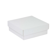 Dárková krabička s víkem 200x200x70/40 mm, bílá Dárková krabička s víkem 200x200x70/40 mm, bílá