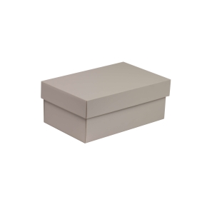 Dárková krabička s víkem 250x150x100/40 mm, šedá