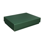 Dárková krabička s víkem 250x150x50 mm, tmavě zelená