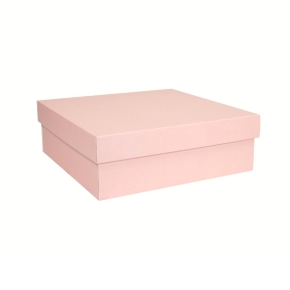 Dárková krabička s víkem 300x300x100 mm, růžová