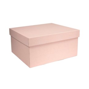 Dárková krabička s víkem 300x300x150 mm, růžová